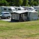 Sitting out at Woodland Springs, Dartmoor, Devon Caravan Site